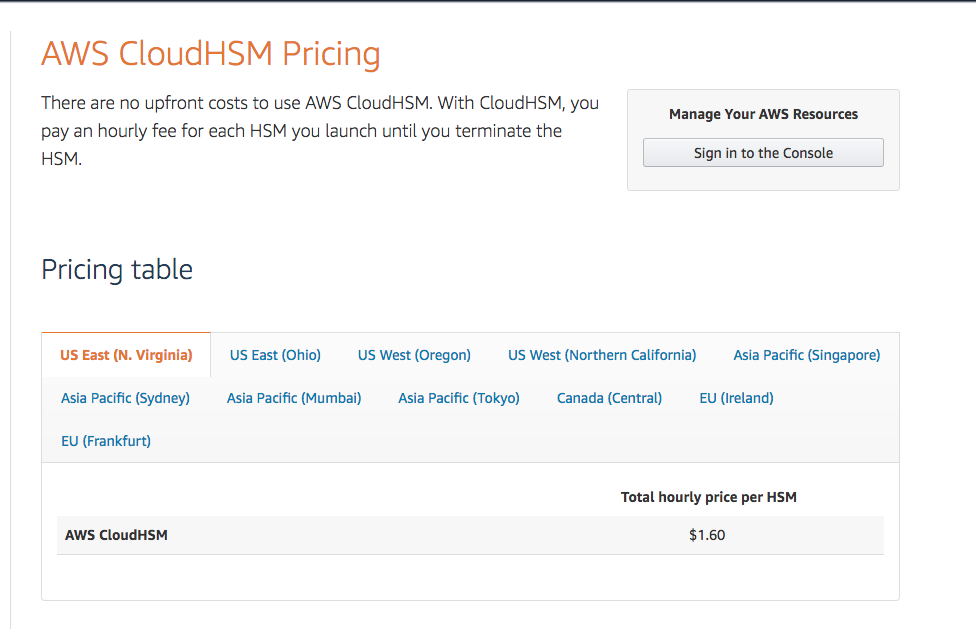 CSAP_current_CloudHSM_pricing